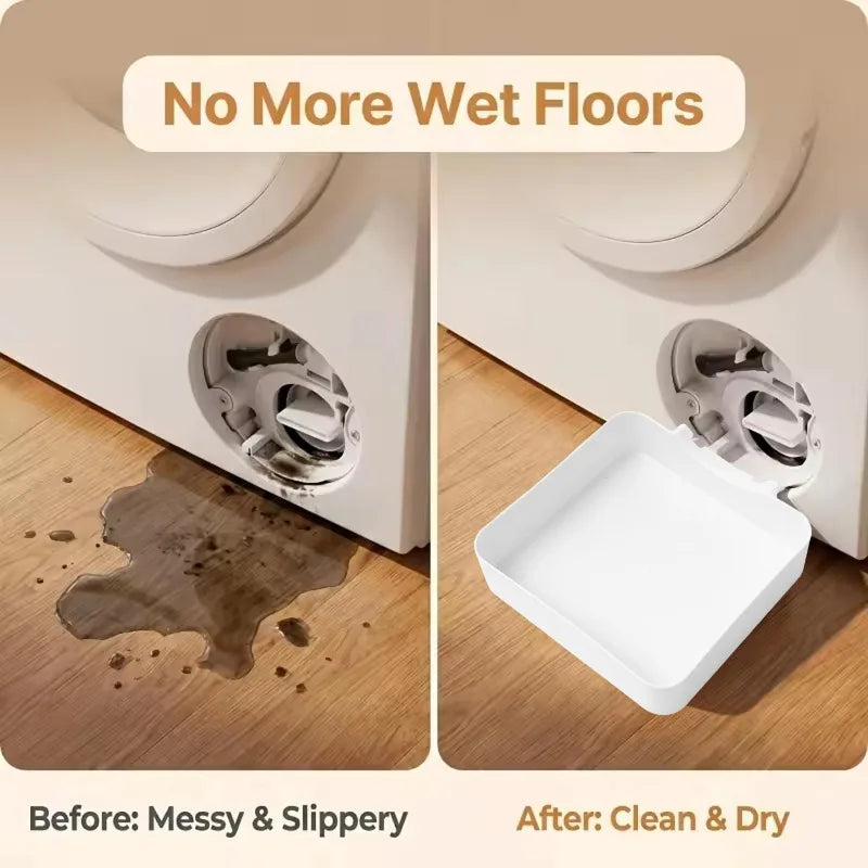 Washing Machine Drainage Tray Drip Tray for Cleaning Lint Filters Water Catch Tray Stops Water Leakage Tool Washing Machine Part Quake