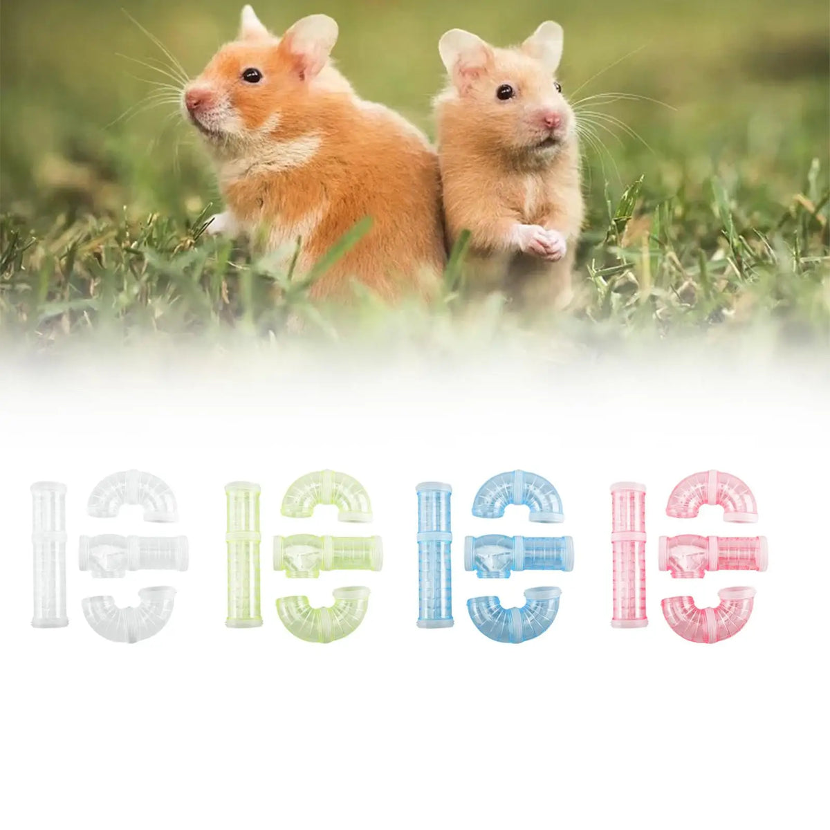 Hamster Tube Set Hamster Toy for Mouse Rat Cage Accessories to Expand Space Quake