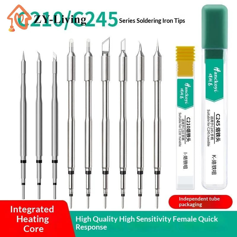 1Pcs C210 C245 Soldering Iron Tip for Phone Repair Tools Compatible with I IS K SK 2C 3C Soldering Station Quake