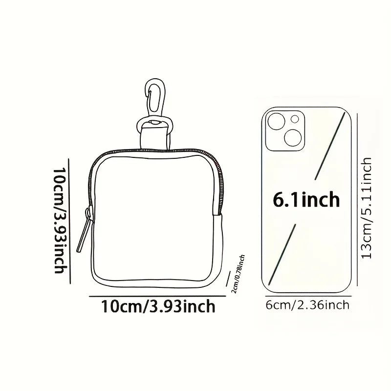 Camp print coin purse faux leather waterproof imitation leather zipper storage bag multifunctional mini earphone case Quake