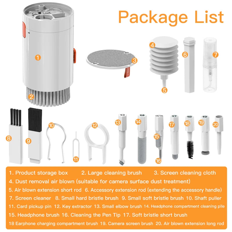 Cleaning Tool Set Is Suitable for iPhone Charging Ports and Crevice Brushes, AirPods Cleaning Sticks, Computer Keyboard Brushes, Quake
