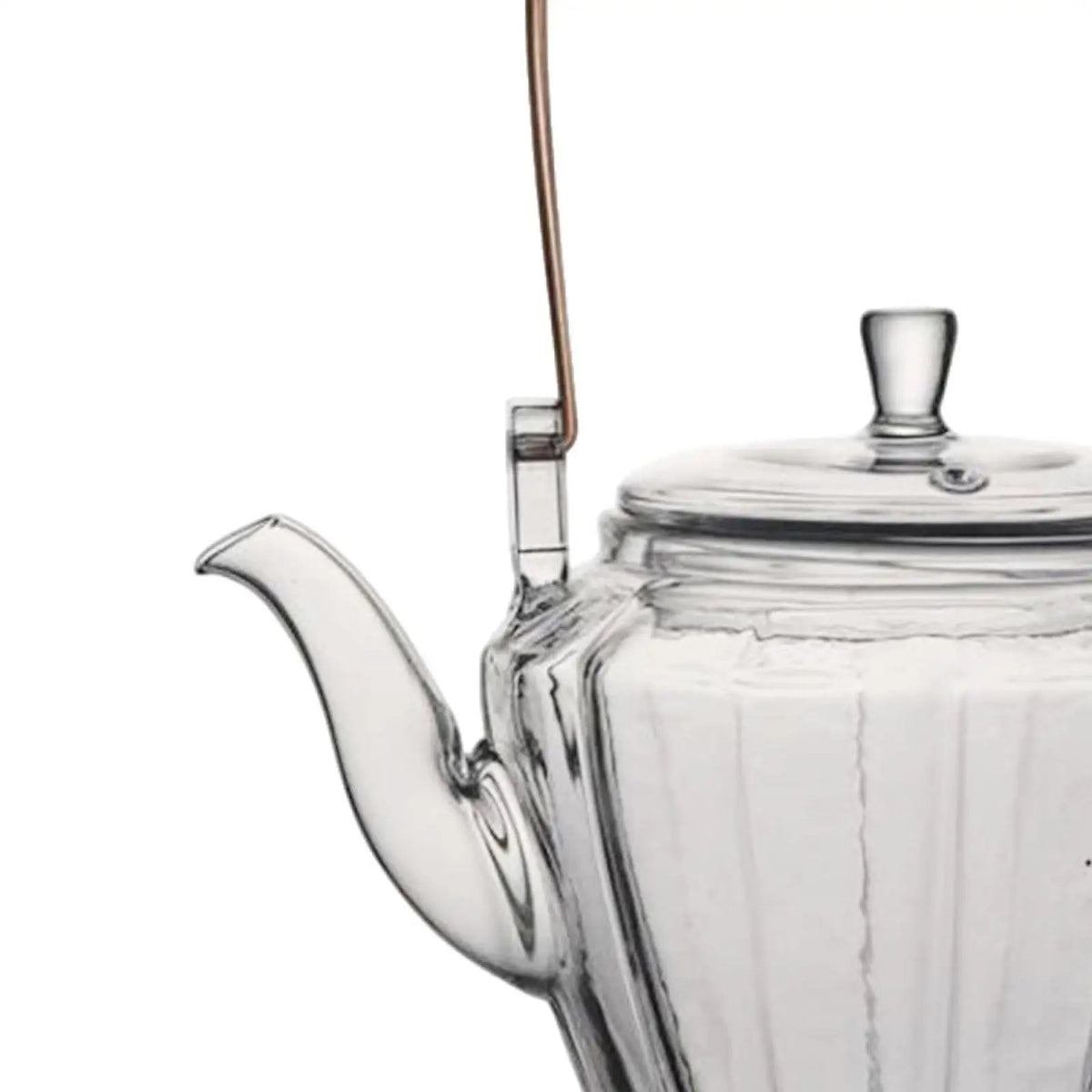 Glass Teapot Kettle Clear Kung Fu Tea Brewing Pot for Picnic Restaurant Quake
