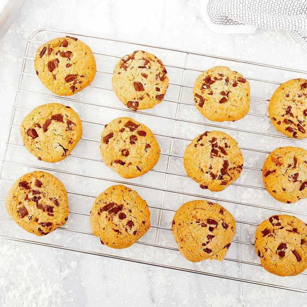 New Stainless Steel Cooling Rack Non-stick Silver Baking Tray Grill Plate Quake