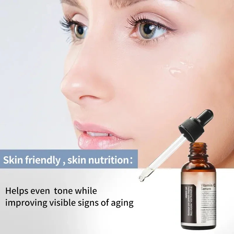 Vitamin C Facial Serum Essence, 30ml Skincare Cleanser-B3 Gentle Acne Firming Improve dullness Vitamin C Serum stock solution Quake