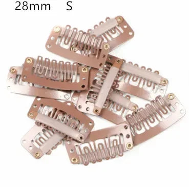 20 Pcs/set U Shape 3.2cm 2.8cm Wig Clips Snap for Women Hair Extensions/Weaving Medium Professional Salon Accessories Hair Clips Quake S Light brown