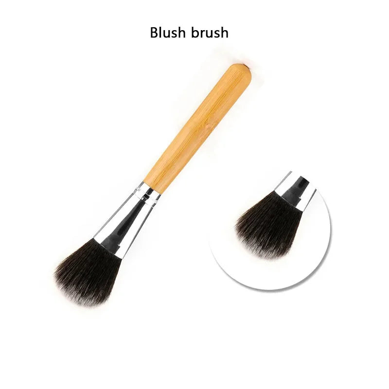 1PCS Professional Makeup brushes Bamboo Handle Powder Concealer Liquid Foundation Makeup Tools Beauty Cosmetics Brusher Quake Blush brush