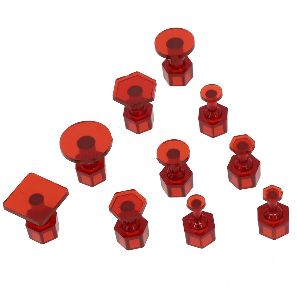 Dent Removal Tools Glue Tabs 10pcs High Quality Multiple Purposes Nylon T Bar Hammer Car Accessories Glue Tabs Quake