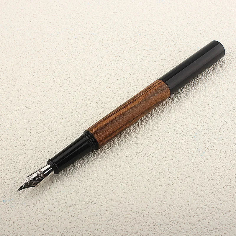 Mini Wood Business Office Student School Stationery Supplies EF 0.38mm Nib Fountain Pen School Supplies Stationery Quake