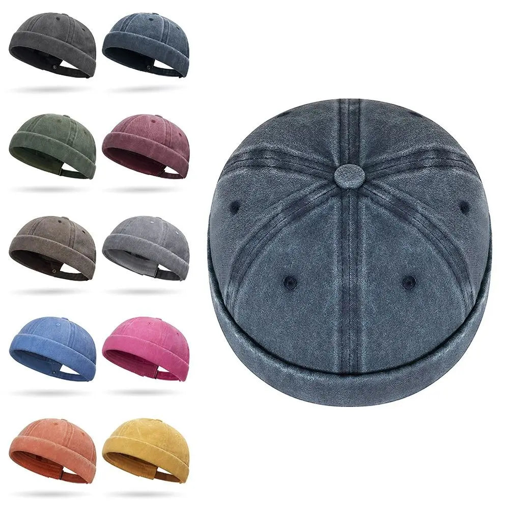 Fashion Hip Hop Beanies Hats Brimless Cotton Hip Hop Hats Solid Color Adjustable Street Hat Men Quake