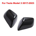 For Tesla Model 3 Y 2017-2023 Car Sticker Rearview Side Mirror Cover Wing Cap Exterior Door Rear View Case Trim Carbon Fiber ABS Quake For Model 3