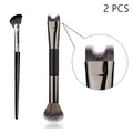 2 PCS Makeup Brushes U-Shaped Makeup Brush & Nose Shadow Brush Quake 2 PCS