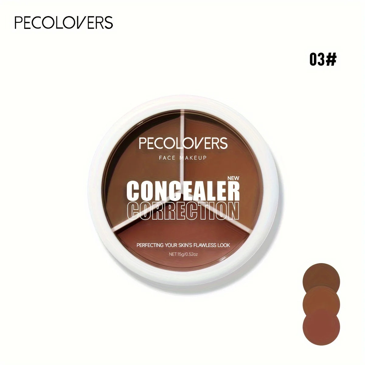Mousse Concealer Palette Coverage Dark Eye Circles Matte Highlight Brightens Skin Tone Face Moisturizing Concealing Cream Quake 03