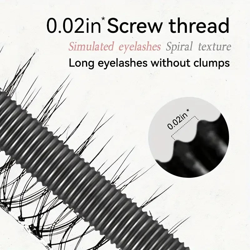 Steel Tube Mascara-Special Spiral Brush, Waterproof Long-Lasting Silk Fiber Mascara, Keep Each Eyelash Curled for a Long Time Ma Quake