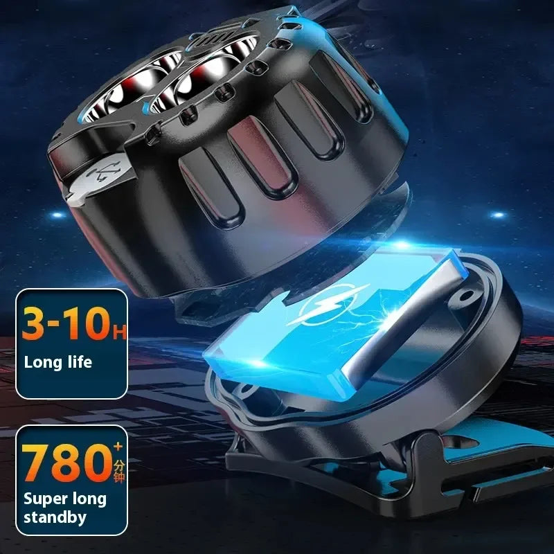 Powerful LED Headlamp IPX4 Waterproof Emergency Head Flashlight 250LM XPE LED Headlamp 500mAh for Outdoor Fishing Camping Hiking Quake