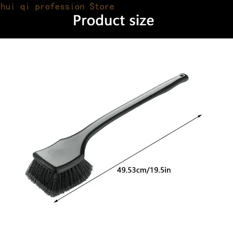 Tire Scrub Brush with Soft Bristles, Extended Handle and Wide Head for Wheel Cleaning, Vehicle Washing and Tire Care H8WE Quake