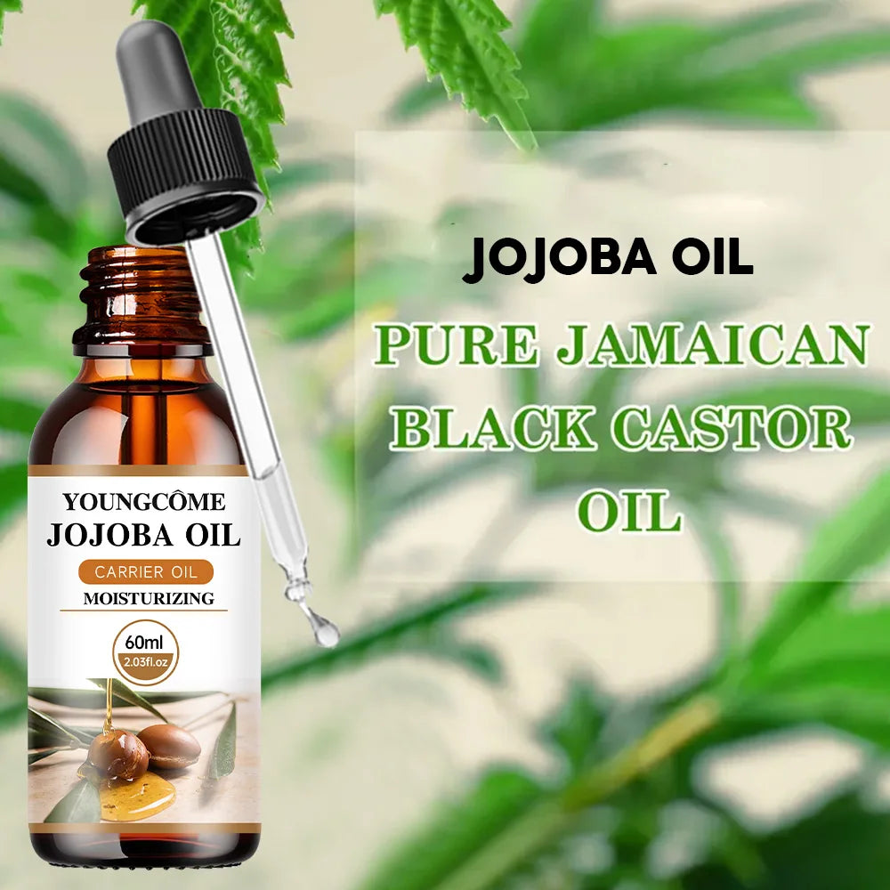 Natural Organic Jojoba Oil Anti Aging Firming Skin Face Moisturizing Relaxing Massage Oil Hair Nourishing for Dry Damaged Quake