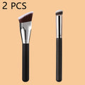 2 PCS Makeup Brushes Rectangular Foundation Brush & Concealer Brush for Contouring, Blending, Powder/ Foundation Application Quake 2 PCS