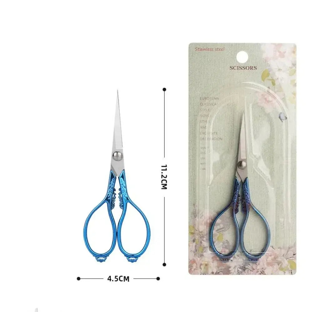 Vintage Detail Tailor Scissors Precision Embroidery Pointed Scissors Stainless Steel Office Supplies Sewing Scissors Quake 6