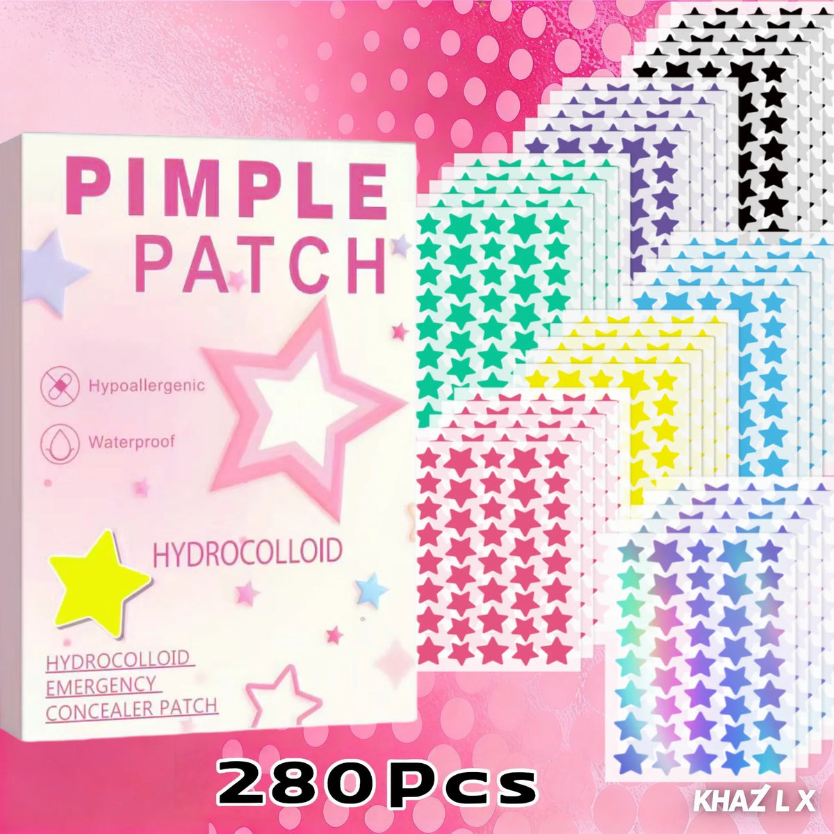 280/1680 Pieces Star-Shaped High-Cost-Performance Acne Patches for Refined Girls, Daily Beauty Invisible Concealer Acne Patches. Quake 280pcs