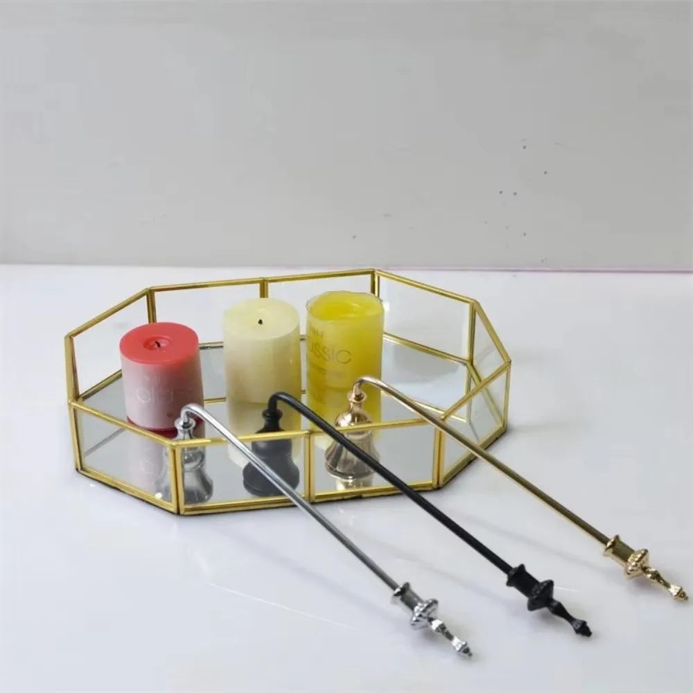 Luxury Bell Shaped Candle Wick Trimmer Long Handle Turn Off Extinguisher Flame Snuffer Wick Cover Home Quake
