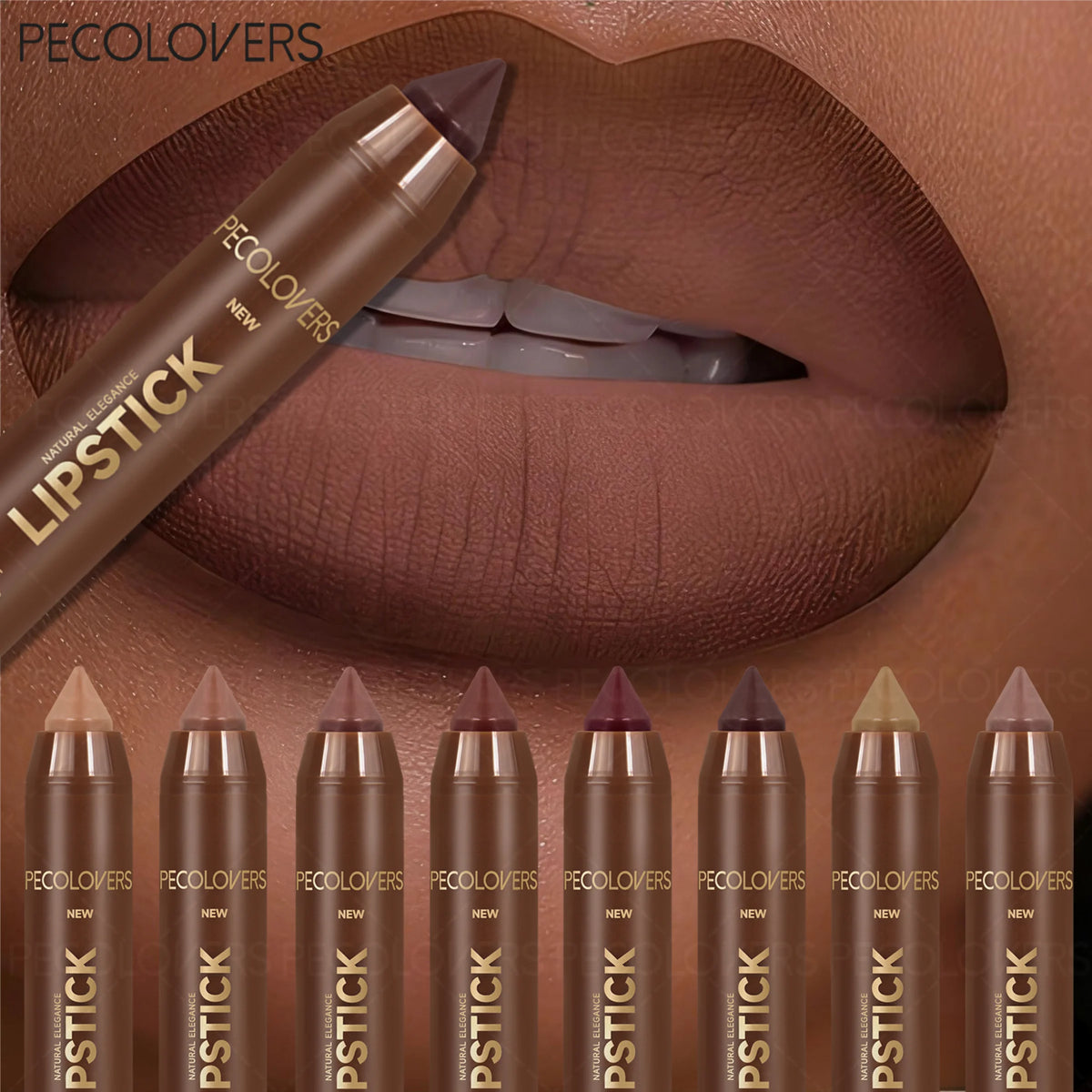 1 Pc Matte Brown Lip Liner Pen, Providing Long-Lasting Moisture And Hydration Without Smudge Or Sticking To Cups Quake
