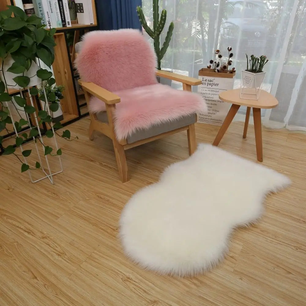 Soft Faux Fluffy Shaggy Rugs Artificial Sheepskin Long Hair Carpet Floor Wool Fluffy Soft Mat Home Decor Non Slip For Bedroom Quake