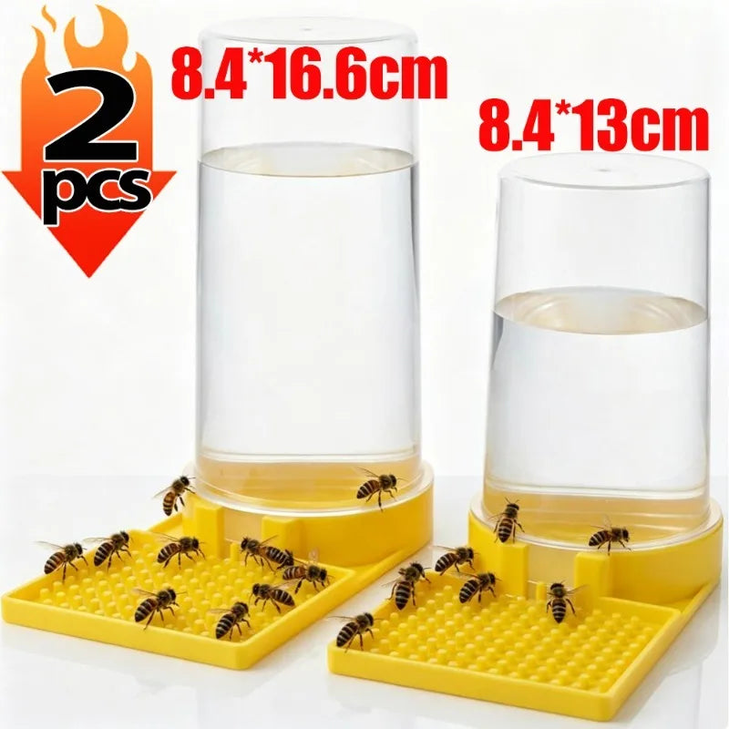 2/1PCS High-Capacity Bee Waterer Point Type Bee Drinking Water Tools Automatic Plastic Water Troughs for Chick Poultry Waterers Quake