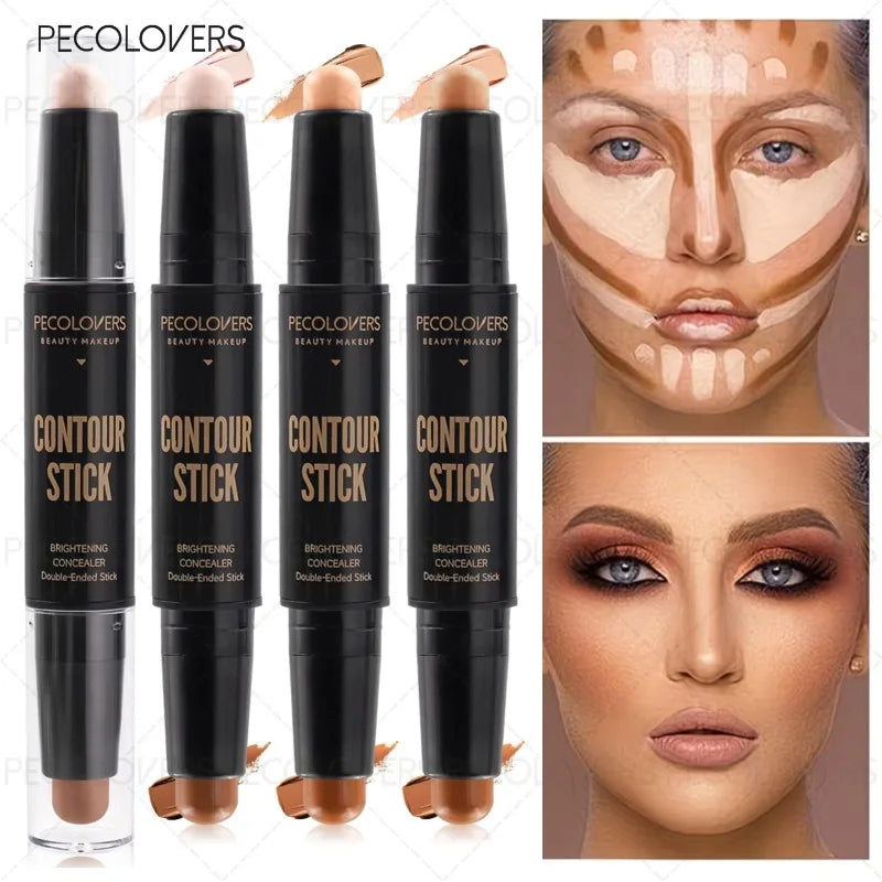 1PC Double-ended Concealer Stick, Facial Contouring Stick, Three-dimensional Face Shape, Covering Blemishes, Facial Cosmetics Quake