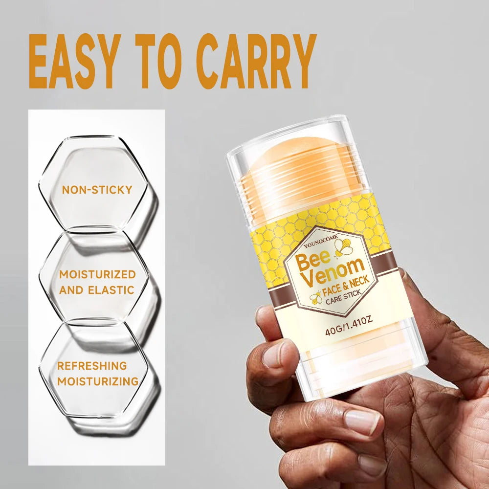  Bee Venom Face & Neck Care Stick Deep Hydrating Facial Care Moisturizing Cream Suitable for Dry Neck Skin Repair Quake