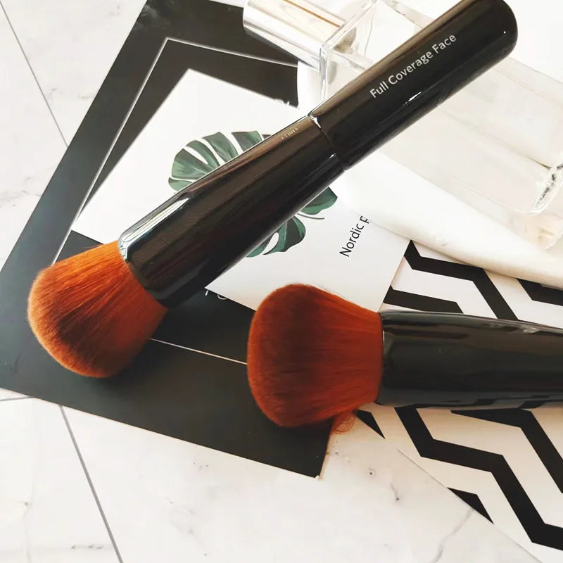 Portable Black Traceless Foundation Brush Round Head Foundation Contouring Makeup Brush Cosmetic Beauty Essential Tools Quake