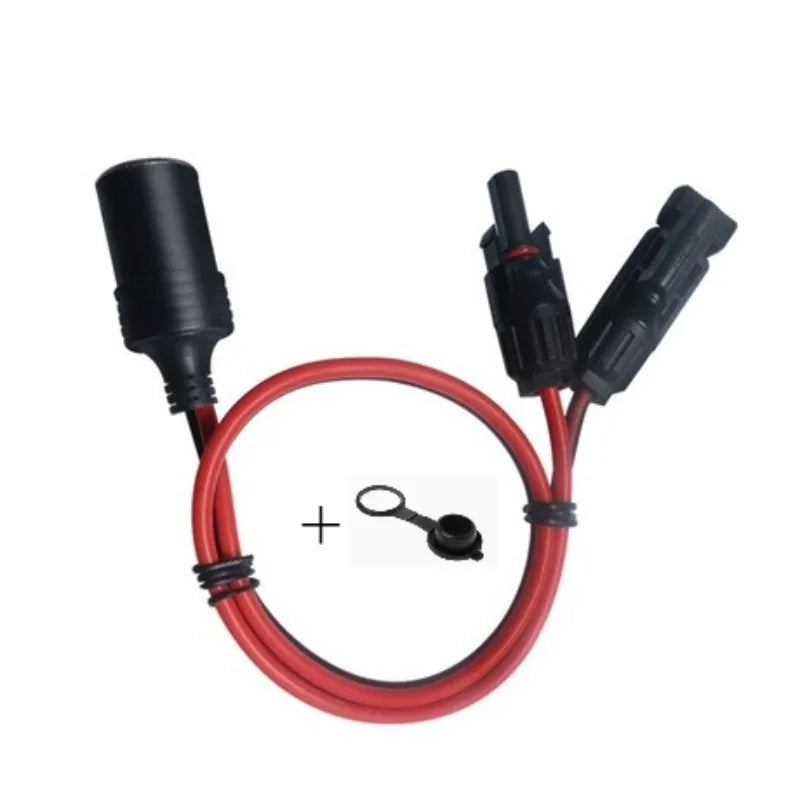 Universal 12-24V Vehicle Power Extension Cable 12AWG Pure Copper Cigarette Lighter Cord with Fuse for RV Camper Marine Boat Use Quake