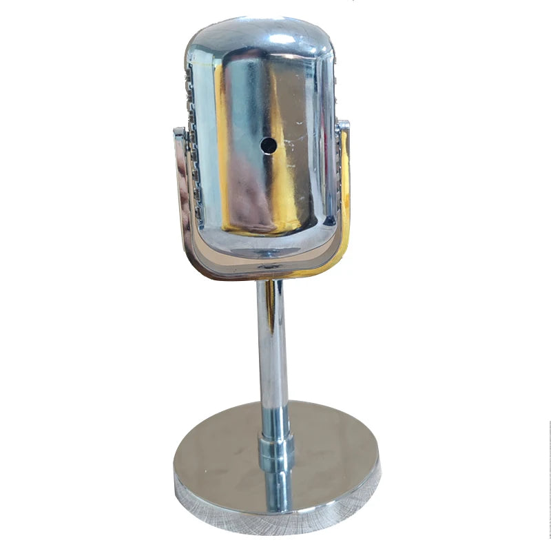 1x 2x Plastic Simulation Microphone Props Mic Stage Performance Photography Prop Home Party Decoration Ornament Quake