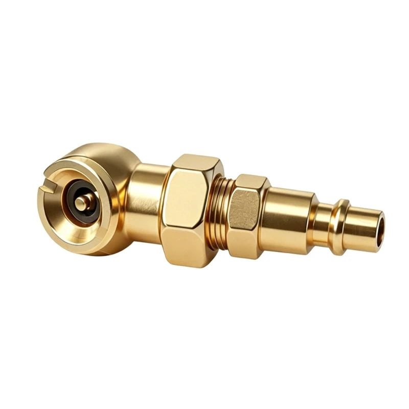 Pack Of 2 Heavy Duty Brass Tire Air Chucks with Double Connection Suitable for Car Motorcycle Bike Truck Industrial Use H8WE Quake