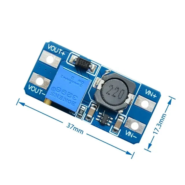 MT3608 DC-DC Adjustable Boost Module 2A Boost Plate Step Up Module with MICRO USB 2V-24V to 5V 9V 12V 28V Quake MT3608 2A