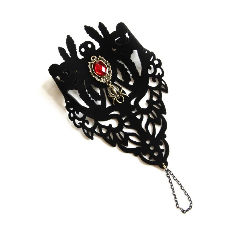 Halloween Spider Bracelet Goth Punk Witch Grim Reaper Cosplay Accessory Festival Party Decorative Finger Chain Costume Jewelry Quake