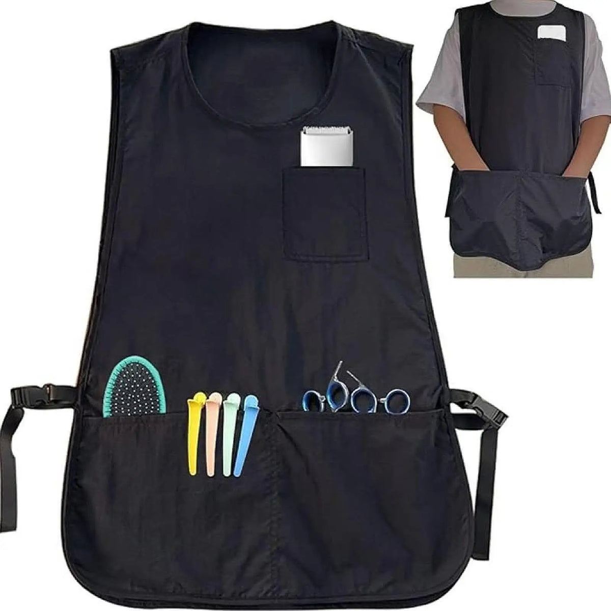 Cobbler Apron Oilproof Waterproof Apron Hairstylist Apron Sleeveless Apron for Art Working Restaurant Crafting Apron Nail Beauty Quake
