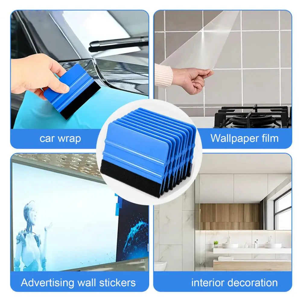 5Pcs Car Window Film Applicator Tool Professional Car Glass Tint Protective Film Felt Edge Squeegee Vinyl Wrap Scraper Installat Quake