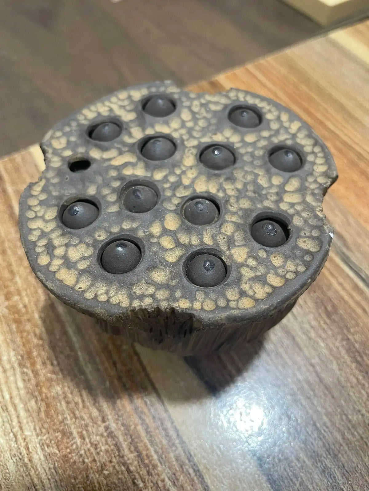 Yixing Zisha Tea Pet Lotus Pod Ornament Old Lotus Seed Sculpture Craft Tea Set Tea Ceremony Ceramic Accessories Miscellaneous Quake Style Five