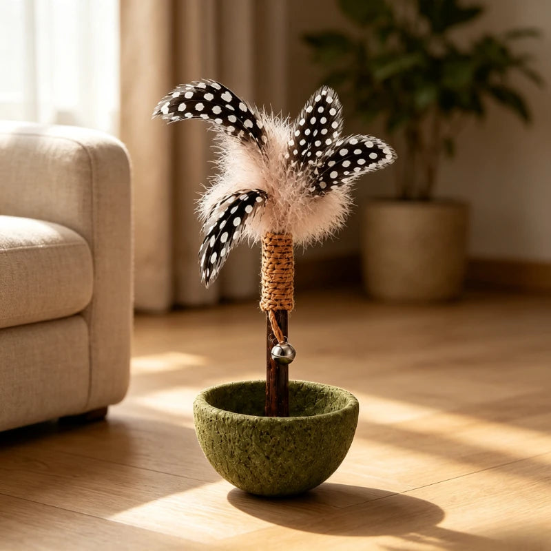 Catnip Feather Tumbler Cat Toy Self‑entertainment Relief Boredom Cat Stick Durable Interactive Pet Toy for Kitten Quake
