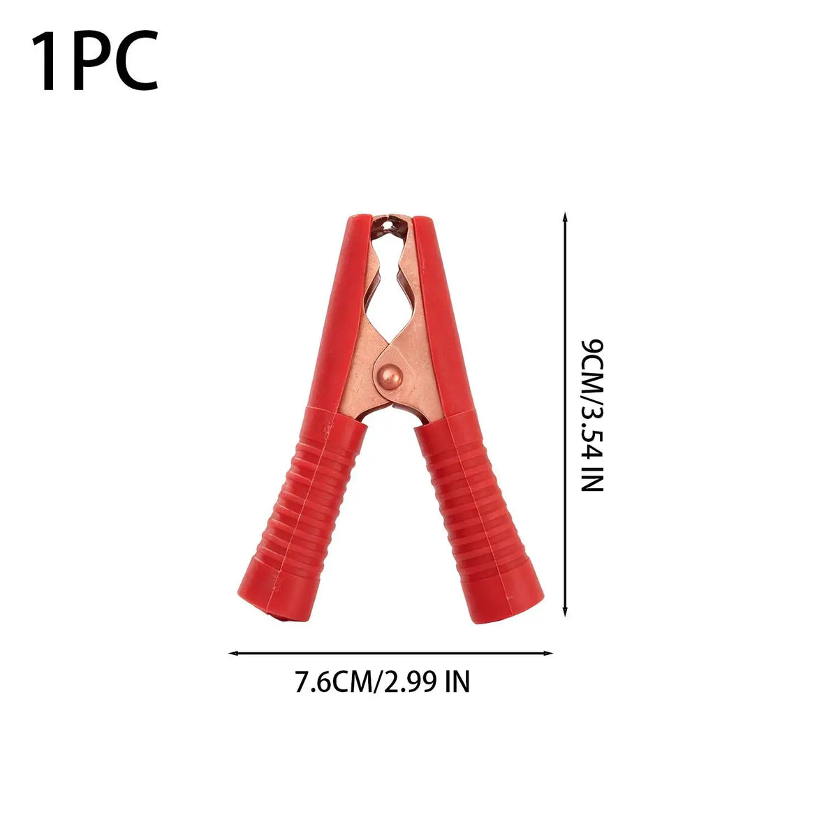 10/1PCS 100A Insulation Alligator Clips Black Red Set for Circuit Testing Multimeter Test Plug Adapter Cable Probes Connector Quake Red-1pc