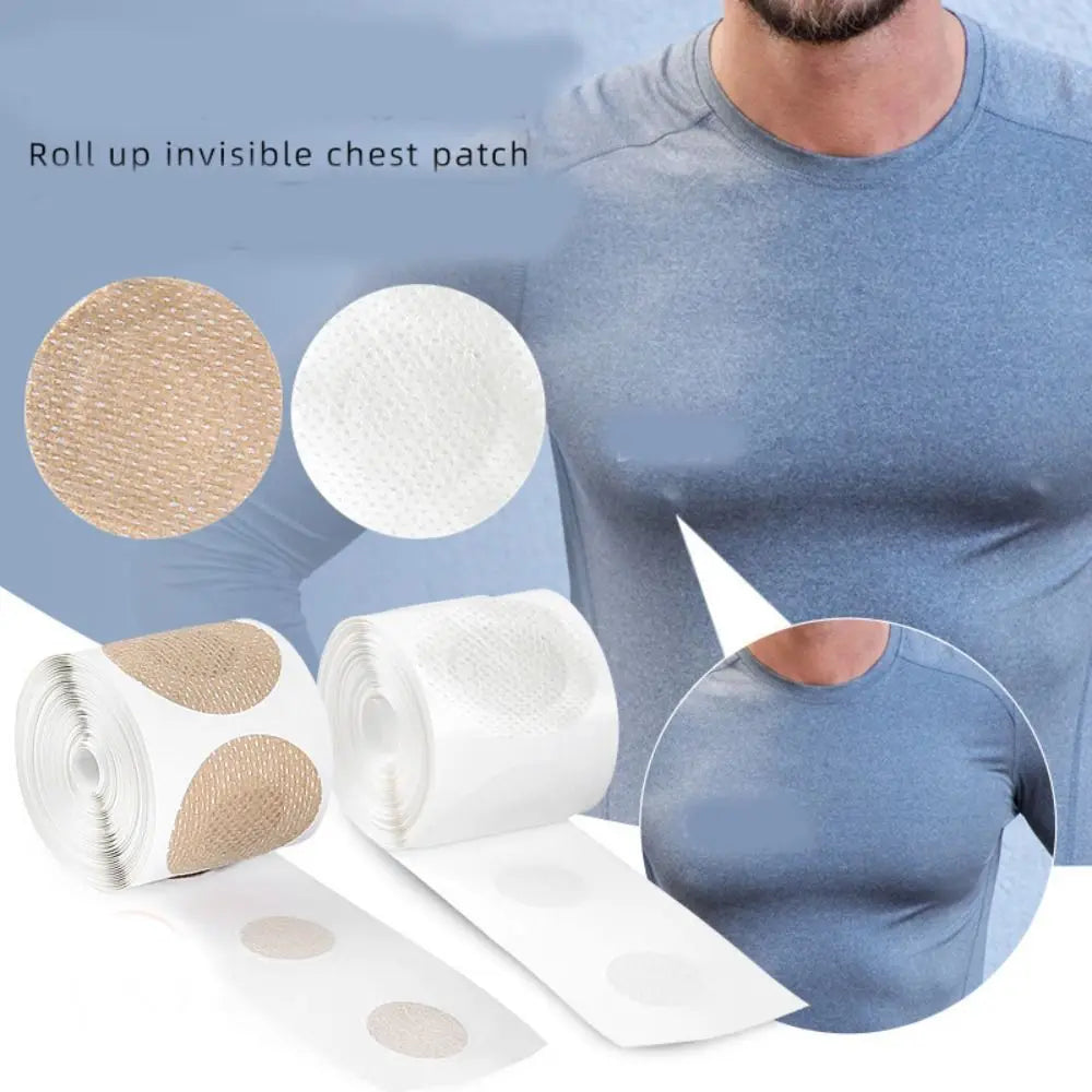 100pcs Traceless Men Nipple Cover Waterproof Breathable Chest Sticker Sweatproof Reusable Nipple Stickers Daily Use Quake