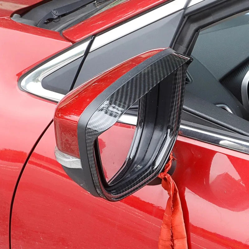 For Mitsubishi Eclipse Cross 2018-2021 2x Car Sticker ABS Exterior Side Mirror Rain Eyebrow Frame Trim Decorative Accessories Quake