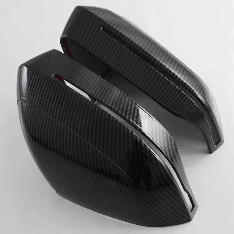 LHD For BMW 5 Series G60 2024 Car Sticker Rearview Side Mirror Cover Wing Cap Exterior Door Rear View Case Trim Carbon Fiber Quake