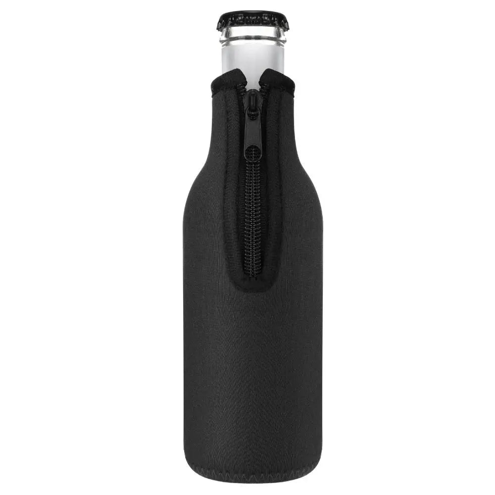 High Quality Insulation Beer Bottle Cover with Ring-pull 12 Oz 330 Ml Water Bottle Bag Duarable Portable Cup Pouch Party Quake Black