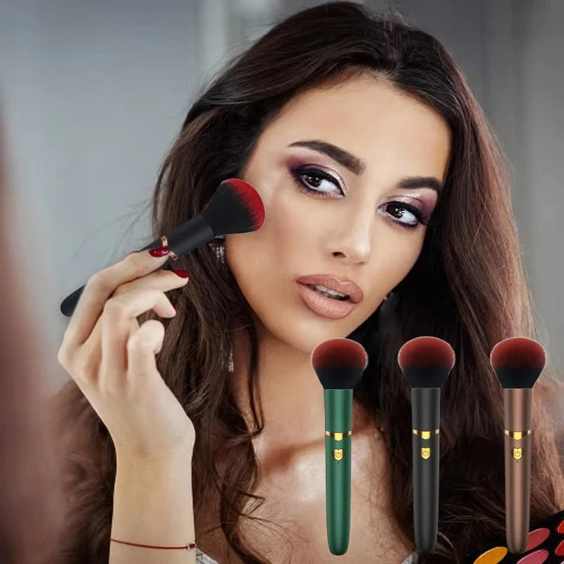 2 In 1 Electric Multi-Function Soft Fluffy Portable Foundation Brush Vibration Makeup Brush Rechargeable Detail Makeup Tools ﻿ Quake