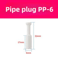3/5 Pcs PP Pneumatic Connector Quick Plug Plastic Plug Pipe Plug PP 4mm 6mm 8mm 10mm 12mm 14mm 16MM Air Hose Sealing Connector Quake White PP6 5PCS