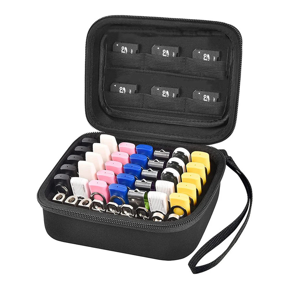 USB Flash Drive Case SD Card Thumb Drive Holder Organizer USB Storage Case Storage Case Holder for USB Flash Drive Pen Quake