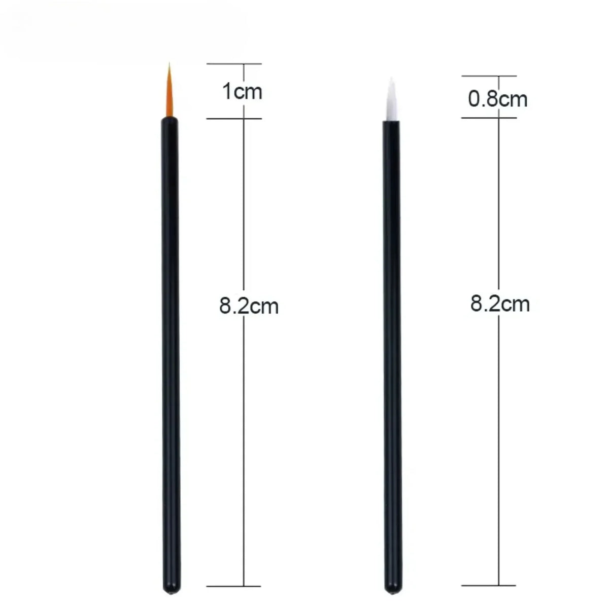vvocci 50pcs Reusable Gel Eyeliner Brushes, Disposable Nail Art Painting Pen, Makeup Eyeliner Tools for Eye & Brow Application Quake