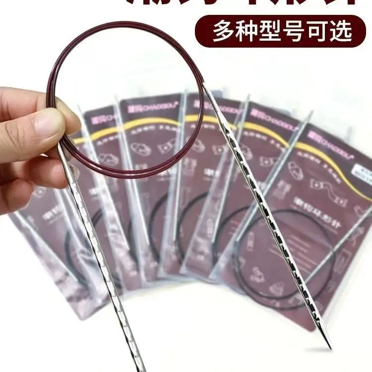 2mm to 5mm Square Knitting Needles Hollow Metal Weaving Pins Needlework Tools for Wool Cotton Yarn DIY Knit Accessories Quake