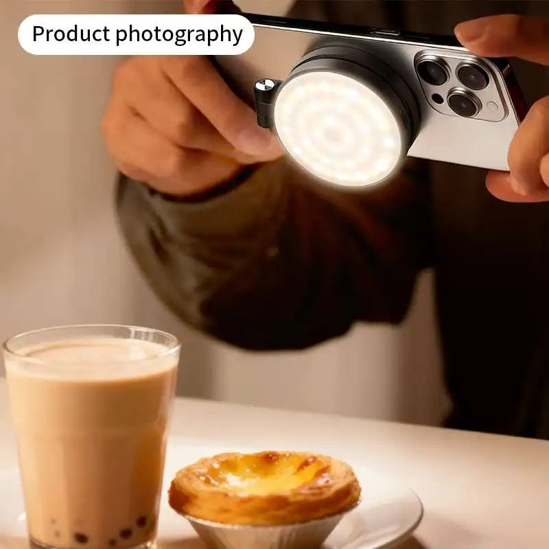 Smartphone Magnetic Fill Light Mini Selfie Light 3 Modes Adjustable Brightness for Phone Quake